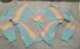 Top de Crochet "Made in Italy" - Multicolor Pastel