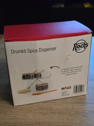 Especiero Batería Negra y Dorada