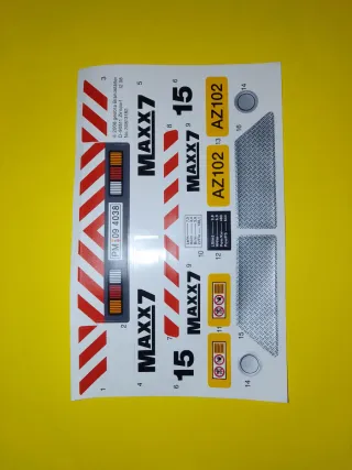 Playmobil pegatina vehículo Obras MAXX7 AZ102