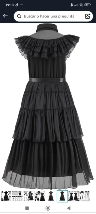 Disfraz Miércoles Talla M