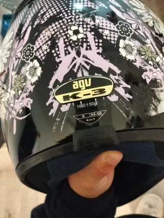 Casco Moto Integral AGV K-3 Diseño Floral