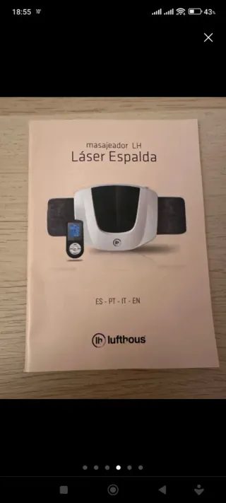Masajeador Cervical Láser Blanco y Negro