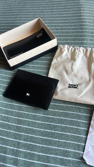 Tarjetero Montblanc Negro de cuero