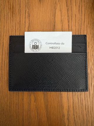 Tarjetero Montblanc Negro de cuero