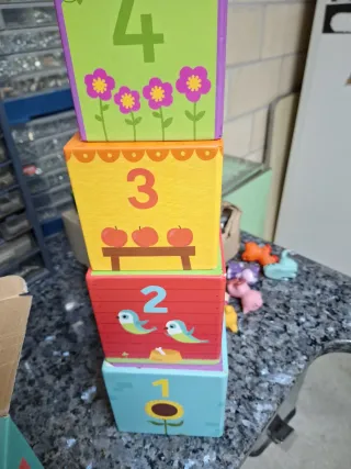 Djeco Topanifarm Juego Apilamiento Animales