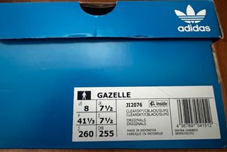 Adidas Gazelle azul y negro