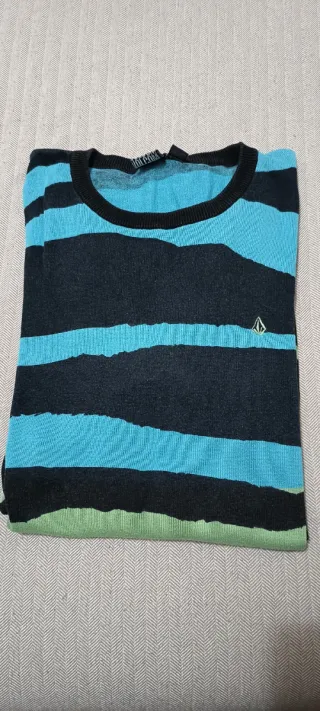 Jersey Volcom Rayas Azul Negro