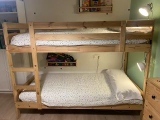 Litera Ikea Madera. Sin colchones ni deco