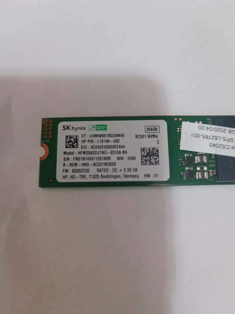 SSD M.2 NVMe SK hynix 256GB