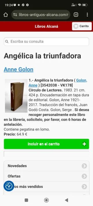 Angélica la triunfadora de Anne y Serge Golon