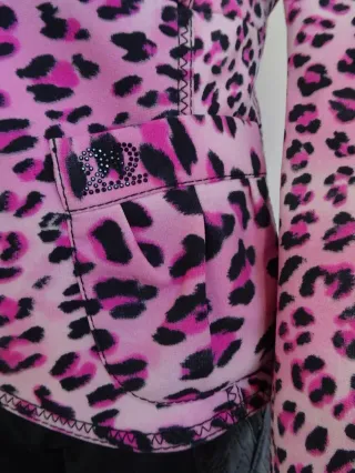 Chaqueta Estampado Leopardo Rosa