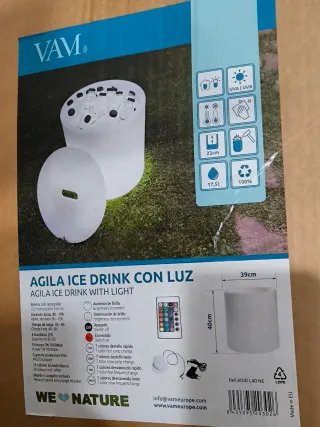 Cubitera LED para terraza sin uso