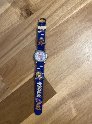 Reloj de pulsera Doraemon azul con dibujos