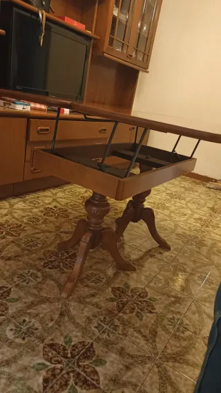 Mesa de salón plegable de madera