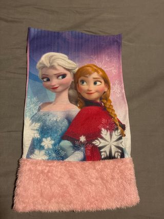 Braga cuello Frozen con pelo rosa
