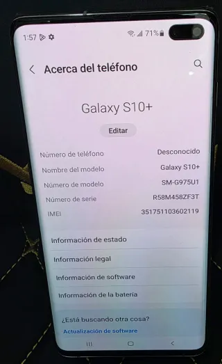Samsung S10 Plus Negro plata
