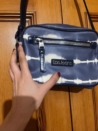 Bolso Lois Jeans Tie-Dye Azul y Blanco