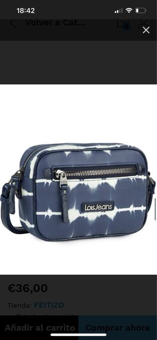 Bolso Lois Jeans Tie-Dye Azul y Blanco