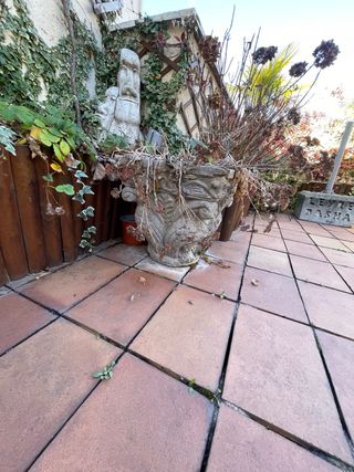 Jardineras de piedra con relieve