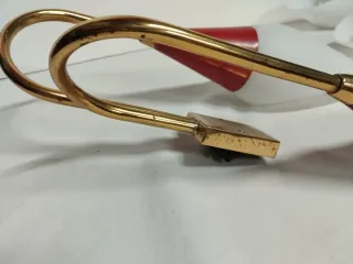 Coppia applique Stilnovo anni '70 oro/rosso