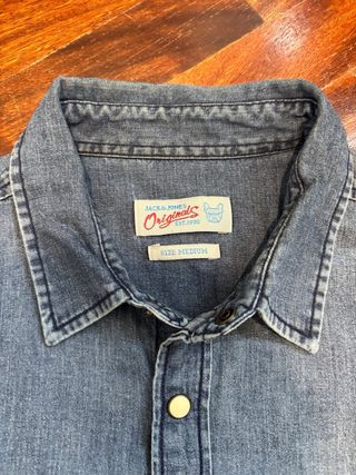 Jack & Jones Men’s Blue Denim Shirt – Classic Fit