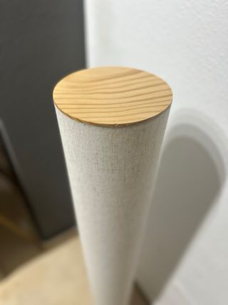 Lámpara de pie tela y madera