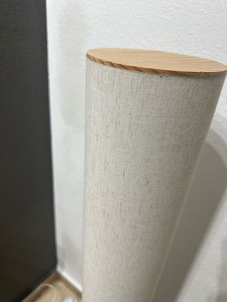 Lámpara de pie tela y madera