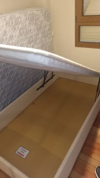 Canapé Flex 105x190 cm Beige/Marrón