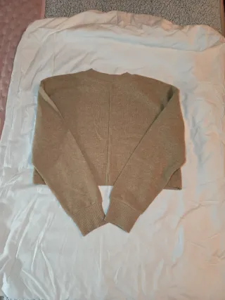 Jersey Zara marrón cropped