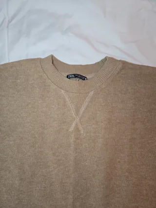 Jersey Zara marrón cropped