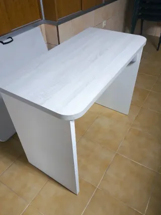 Mesa escritorio juvenil madera y blanco