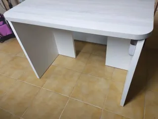 Mesa escritorio juvenil madera y blanco