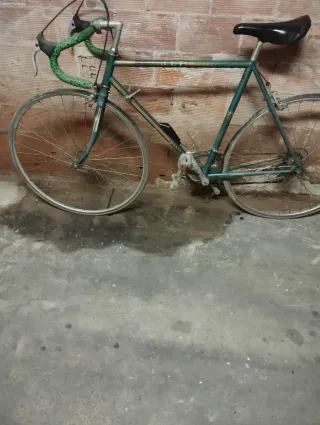 Bicicleta de carretera verde