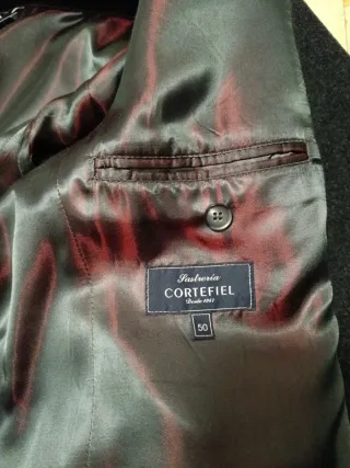 Abrigo largo lana Cortefiel gris marengo