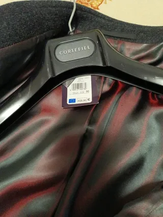 Abrigo largo lana Cortefiel gris marengo