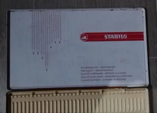 Caja Vintage Stabilo 36 Lápices Colores (Vacía)