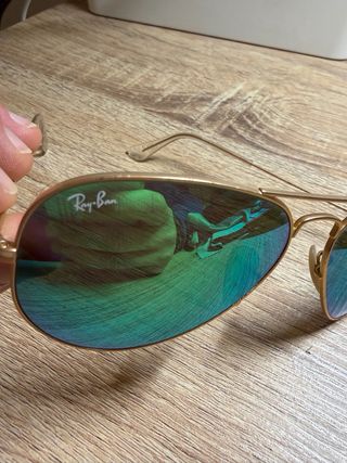 Gafas de sol Ray-Ban Aviador Doradas y Verdes