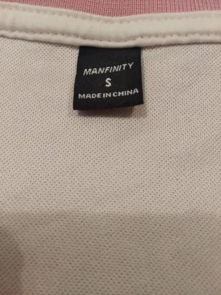 Camiseta Deportiva Rayas Rosas y Blancas