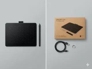 Wacom One Tableta Gráfica Negra + Lápiz