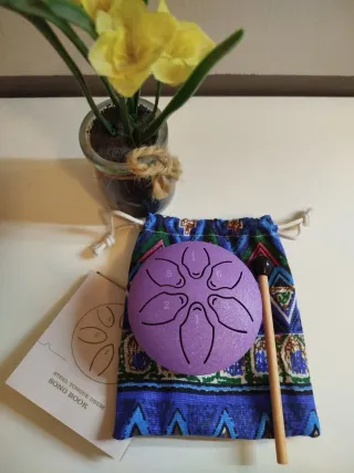 Steel Tongue Drum Viola + Bacchetta