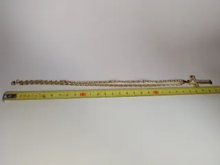 Collana Croce Dorata Brillantinata Protezione