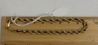 Pulsera de cordón de oro