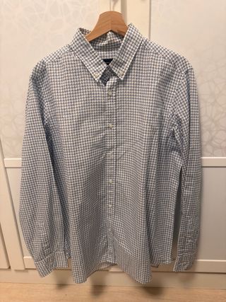 Camisa Massimo Dutti azul y blanco