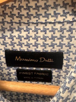 Camisa Massimo Dutti azul y blanco