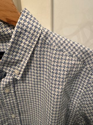 Camisa Massimo Dutti azul y blanco