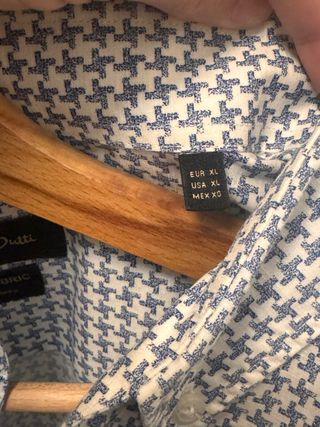 Camisa Massimo Dutti azul y blanco
