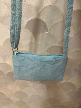 Bolsito infantil sirena azul y dorado