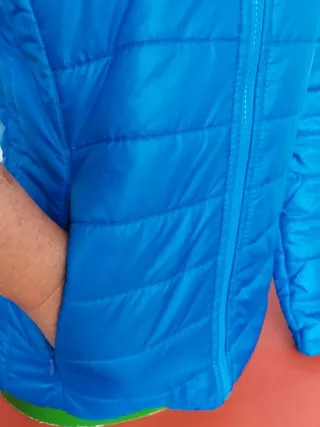 Chaqueta acolchada puffer azul casaco M nueva