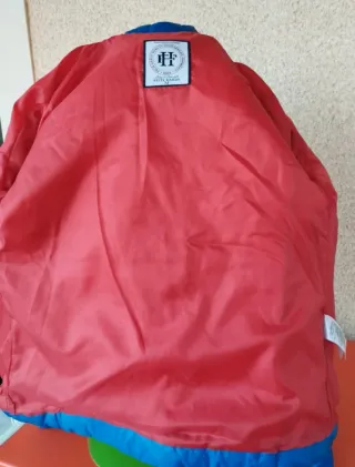 Chaqueta acolchada puffer azul casaco M nueva