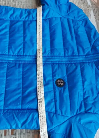 Chaqueta acolchada puffer azul casaco M nueva